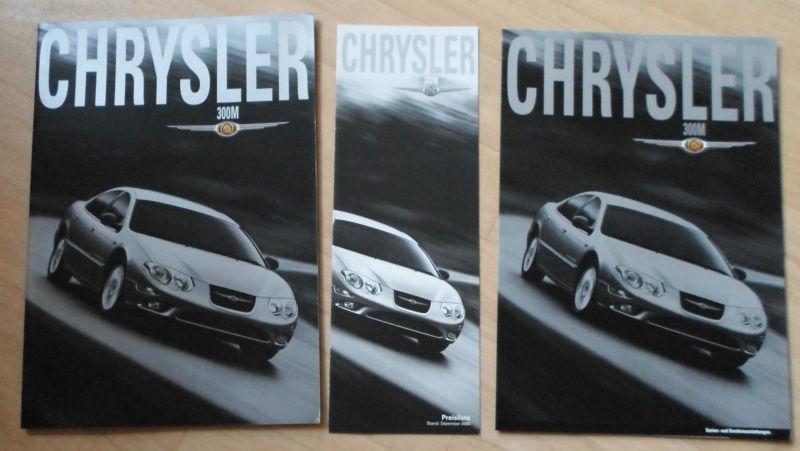 2001 chrysler 300m german original sales brochure catalog set dodge
