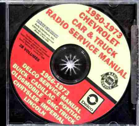 1950-1973 complete delco & chevrolet radio repair & service manual cd chevrolet