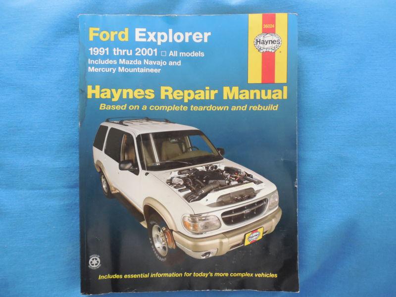 Haynes repair manual, ford explorer, 1991-2001. all models