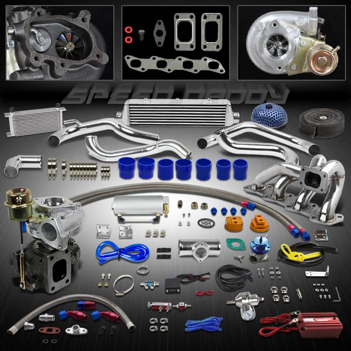 T25/t28 16pc turbo kit turbocharger+wg+manifold+intercooler 89-94 240sx s13 ka24