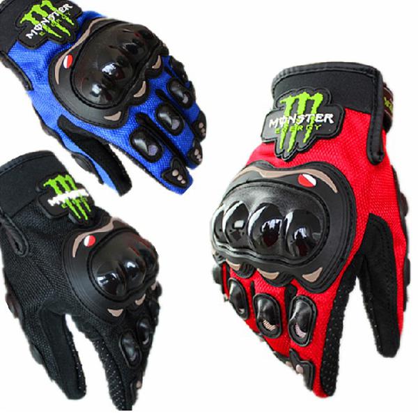 Motorcycle motocross dirt bike atv riding racing full finger monster gloves new