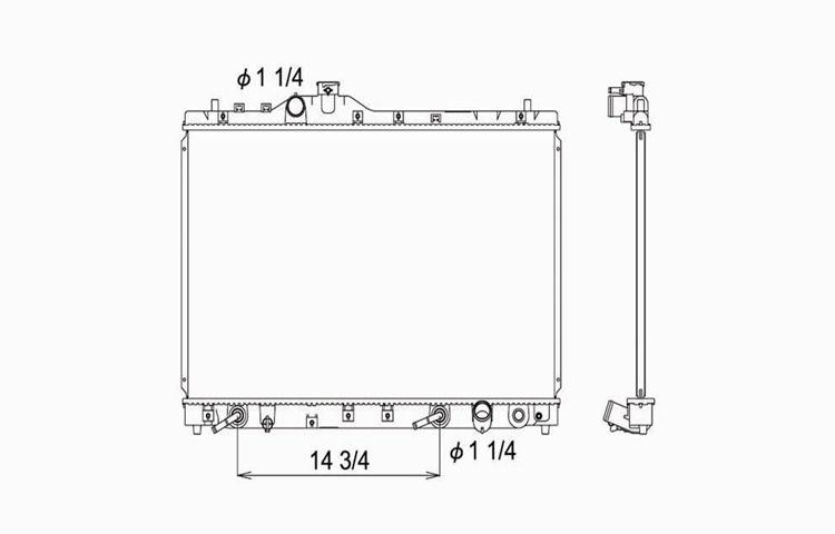 Replacement radiator 1995-1998 acura tl automatic / manual 3.2l v6 19010p1r901