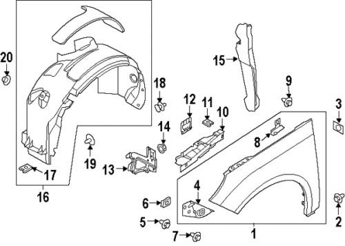 Ford bm5z16005a genuine oem factory original fender