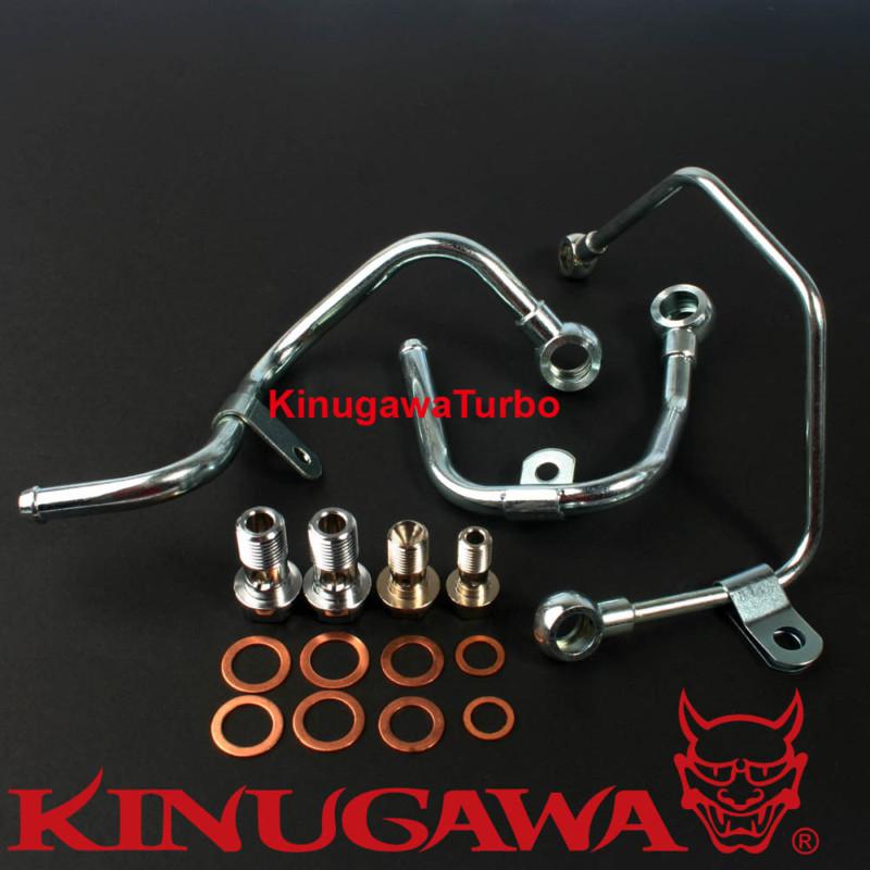 Turbo oil water line install kit mitsubishi 4g63t lancer evo 8 9 td05hr (3 pipe)