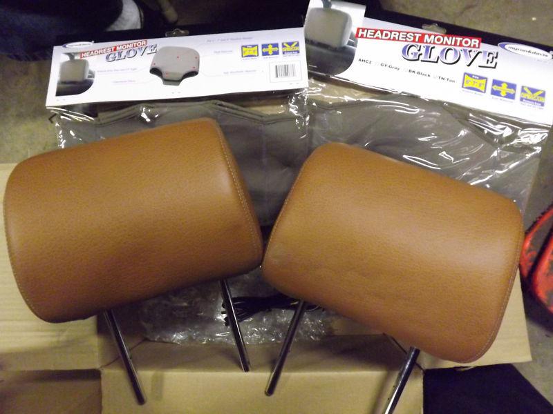 Headrest dvd player monitor headrest- empty (no dvd) copper color new