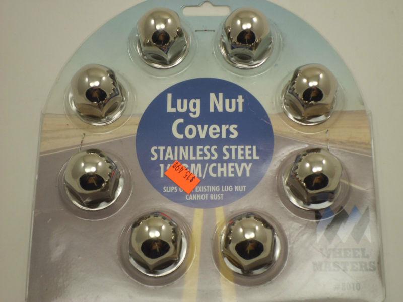 Wheel master 1" stainless steel lug nut covers qty.8 #8010