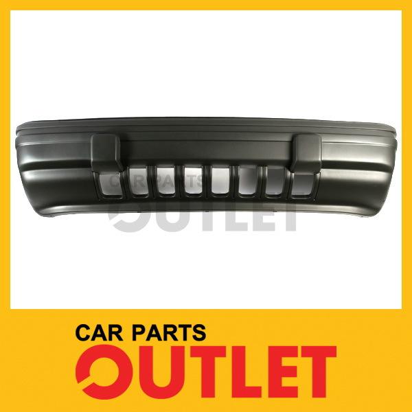 93-95 jeep grand cherokee laredo front bumper cover text gray w/ strip hole