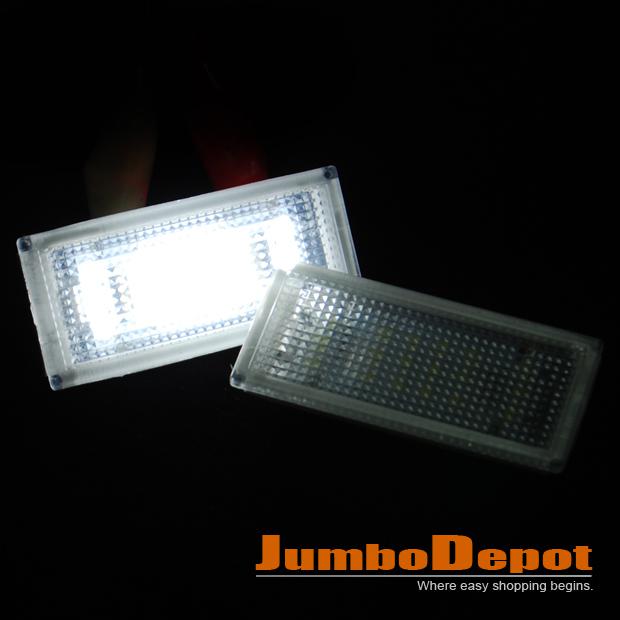 New for bmw 98-03 e46 3-series led license plate light lamp diamand white set