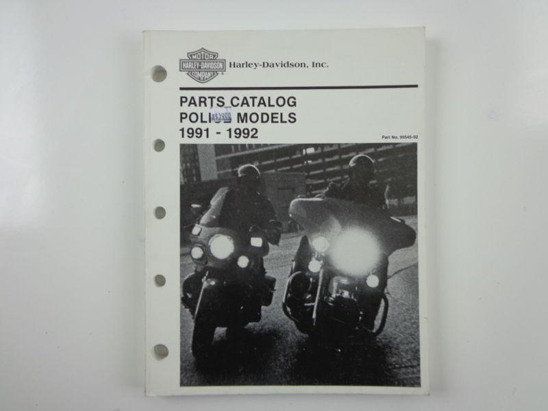 Harley davidson 1991-92 police models parts catalog supplement 99545-92 #7