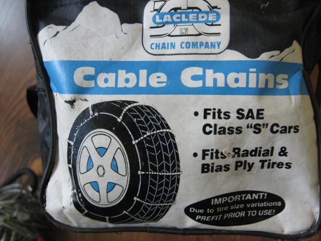 Laclede cable chains 1018 fits class s cars radial and bias ply tires snow