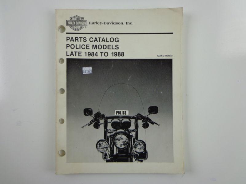 Harley davidson late 1984-88 police models parts catalog 99545-88 #8