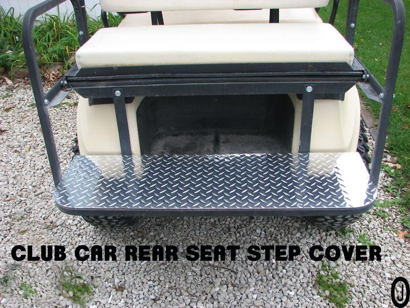 Club car golf cart diamond plate rear seat step cover