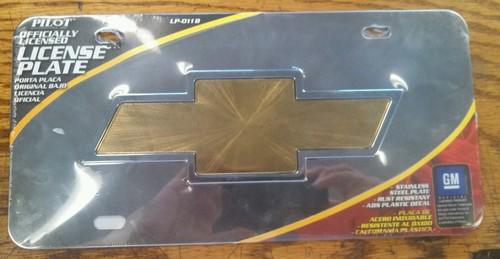 Front license cover gold chevy emblem 