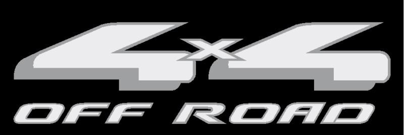 4 x 4 off road printed decals  white/silver  (set of 2)  $9.99  free shipping