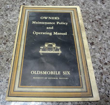 1928 oldsmobile six owner's maintenance and operating manual