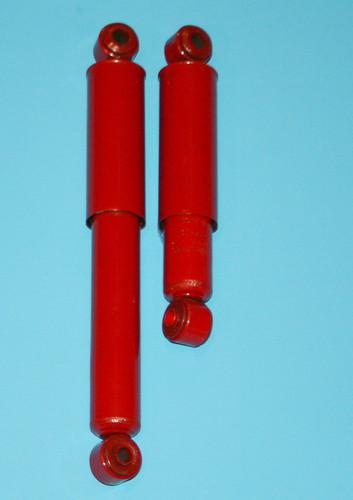 Shocks/ shock absorbers-short double eyelet 9.75 in compressed 14.75 in ext.