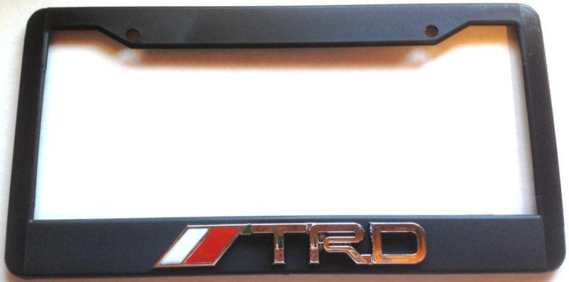 Trd license plate frame black toyota tacoma fj venza prius high lander busch jdm