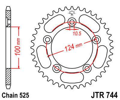 Jt sprocket rear 36t steel ducati 999 s 2003-2006