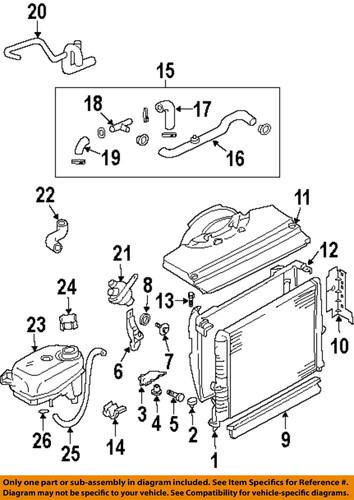 Land rover oem peh000080 engine coolant hose/cooling system misc