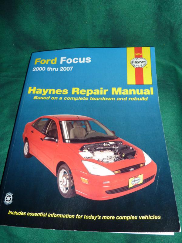 Haynes repair manual ford focus 2000-2007
