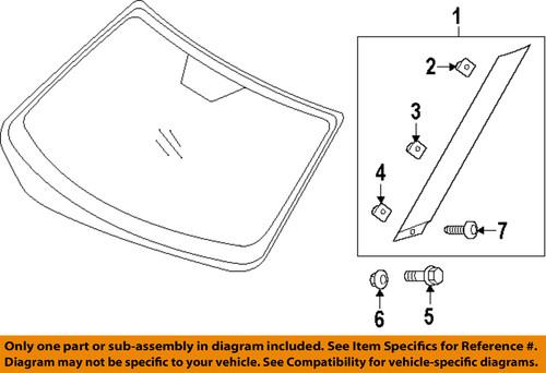 Hyundai oem 861702v000 exterior-pillar molding