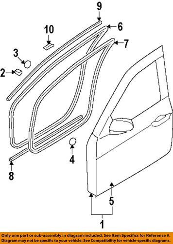 Hyundai oem 760033m000 front door-door shell