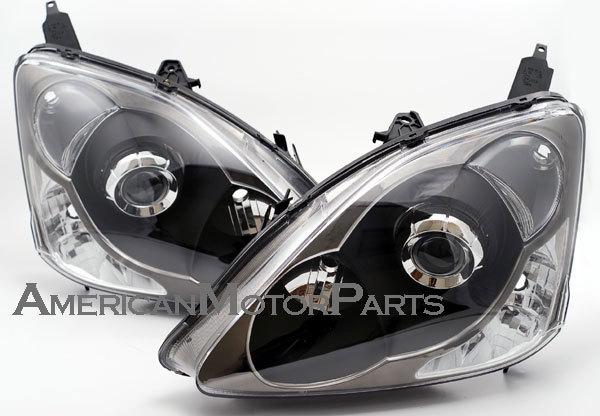 Depo pair euro style chrome projector headlights 04-05 honda civic 3dr hatchback