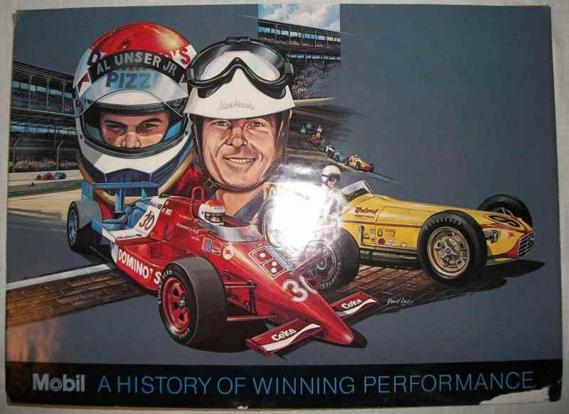 1987 mobil a history of winning indy al unser jr sam hanks poster original