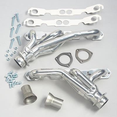 Hedman street hedders shorty silver ceramic coated 1 1/2" primaries 69646