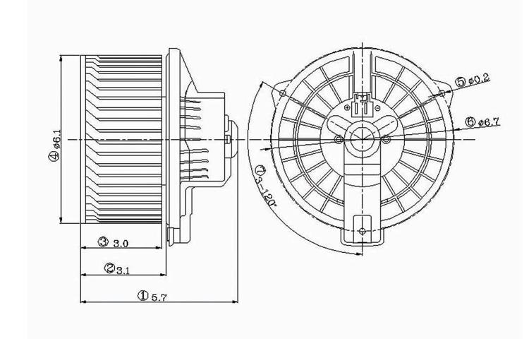 Replacement blower motor assembly 01-07 toyota sequoia 00-06 tundra 871030c022