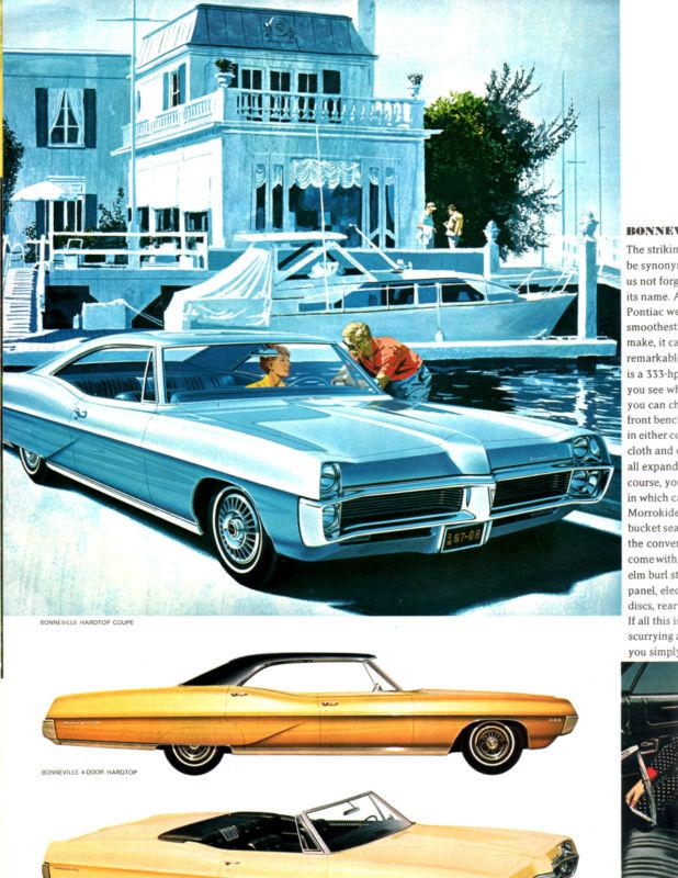 1967 pontiac bonneville catalina ventura gto 2 plus 2 le mans original brochure