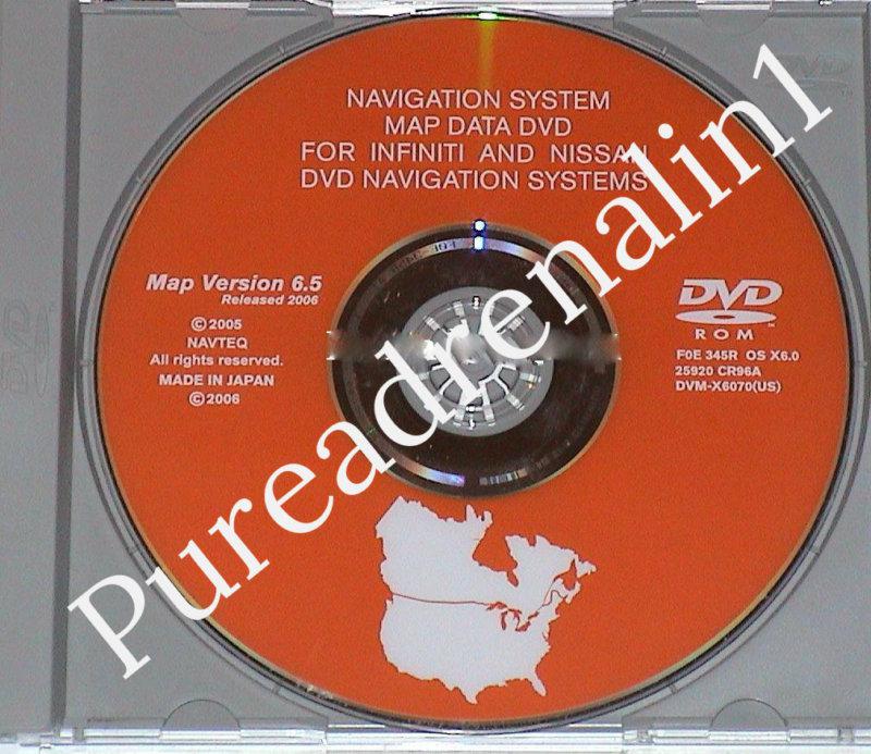 2003 2004 2005 nissan 350z coupe roadster navigation map disc cd dvd 6.5 update