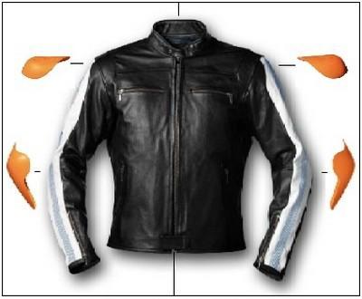 Bmw genuine motorrad motorcycle jacket club in leather for men - size large (52)