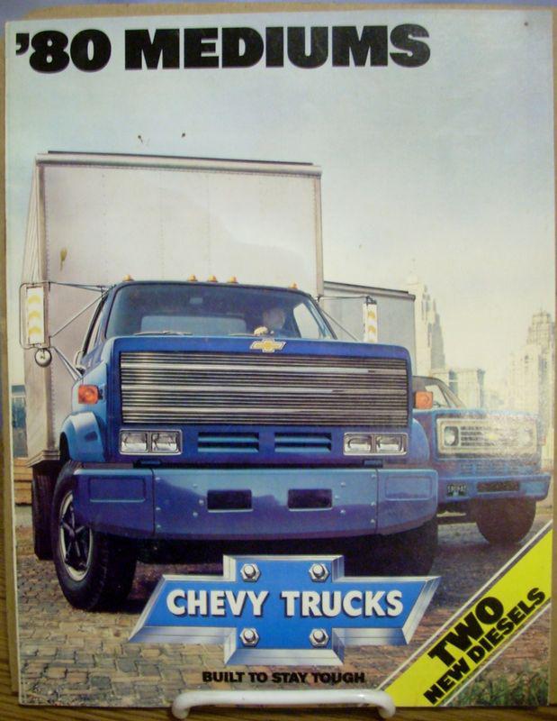 Nos 1980 chevy chevrolet medium duty truck dealership sales brochure