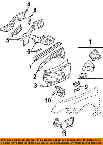 Chrysler oem 5116060ab fender-air shield