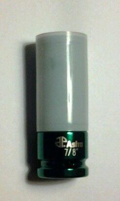 Astro 7/8 impact socket with chrome protective plastic sleeve new!