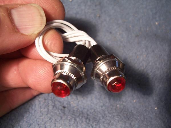 Pilot lights for custom applications for rat rod hot rod custom cars red   