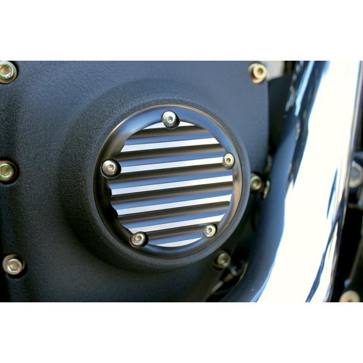 Joker machine black finned ignition points cover for harley twin cam