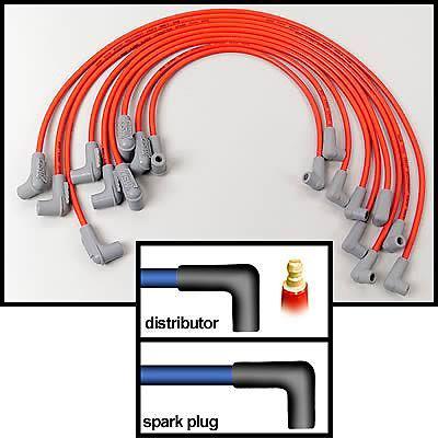 Msd spark plug wires spiral core 8.5mm red 90 deg boots chevy big block v8 set