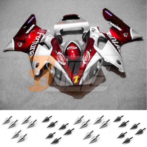 Bolt kit & injection fairing kit bodywork for yamaha yzf 1000 r1 2000 2001 ac