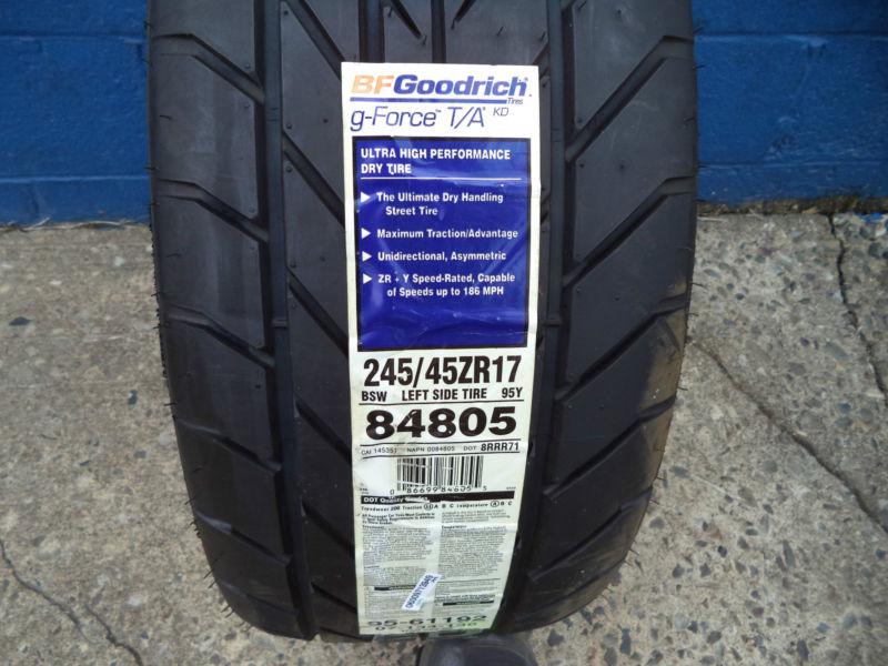 Bfgoodrich g-force t/a kd 245/45r17 new tire (left)