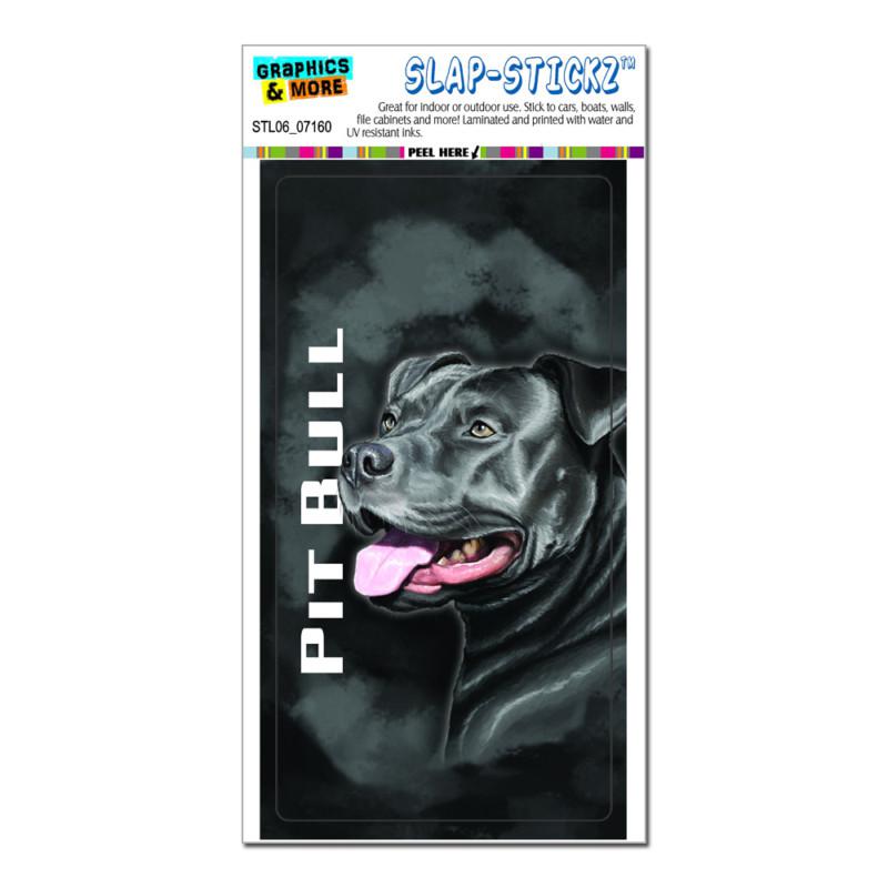 Pit bull gray - american staffordshire terrier dog - slap-stickz™ bumper sticker