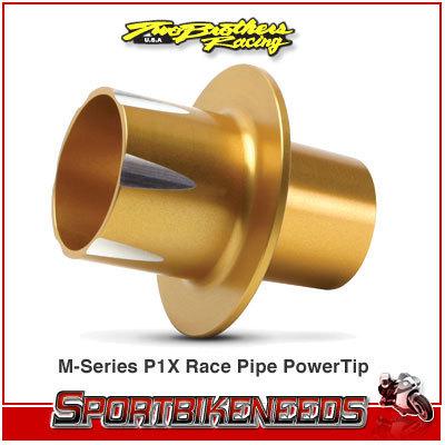 Two brothers racing m-series gold p1x race pipe power tip