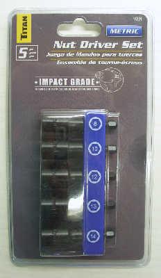 Titan 5 piece metric nut driver set 15221