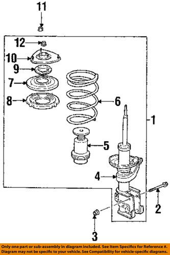 Honda oem 51688s6m014 front suspension-spring seat