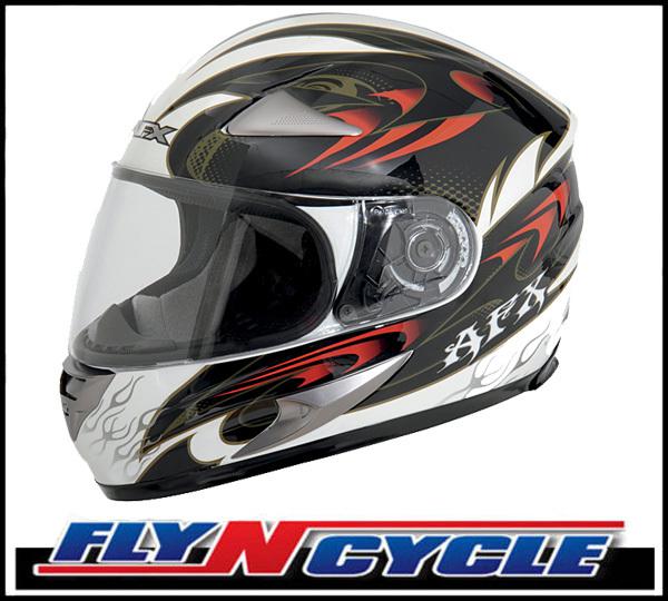 Afx fx-90 red dare large full face motorcycle helmet dot ece