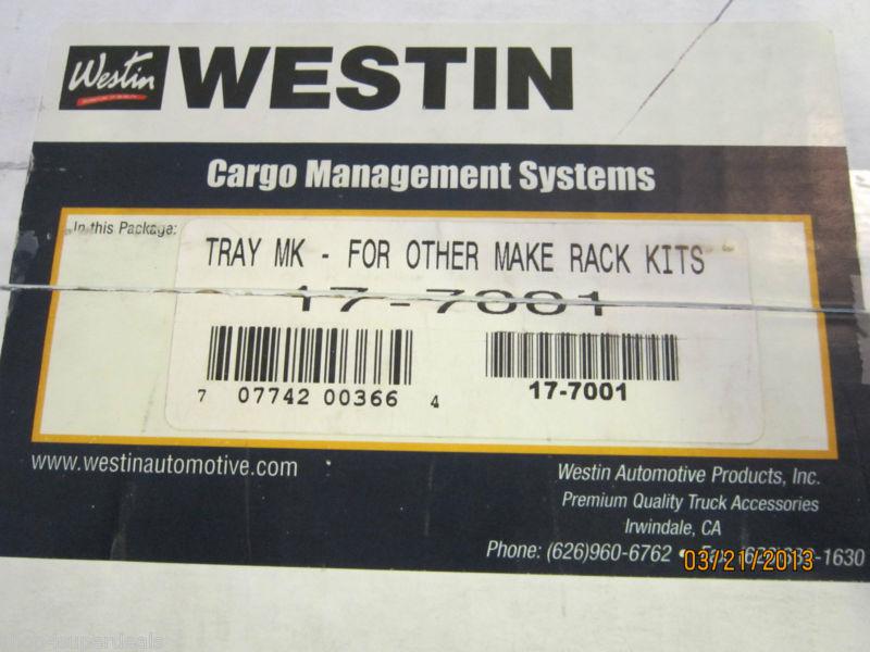 Universal fit alloy aluminum cargo tray mount kit by westin 17-7001 