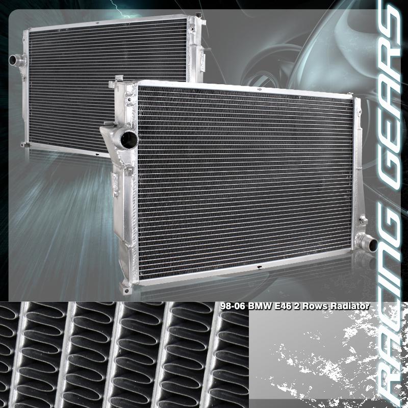 Bmw e46 3-series m3 330 325 328 manual aluminum bolt-on dual row 2 core radiator