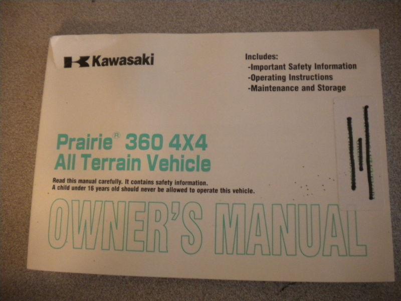 Kawasaki owners manual 2005 kvf360 a3 c3 4x4 prairie 176 pages 99987-1247