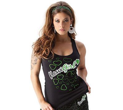 New kawasaki kawi girl sweetheart tank top women's size large k013-2762-bklg